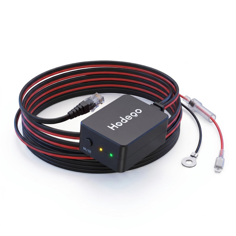 Radar Detector Smart Hardwire Kit for Uniden RDA-HDWKT with Mute Button | for Uniden Smart Cord Modle R8w R8 R7 R4w R4 R3 R1 etc. LED Alerts & Adhesive Velcro Strips