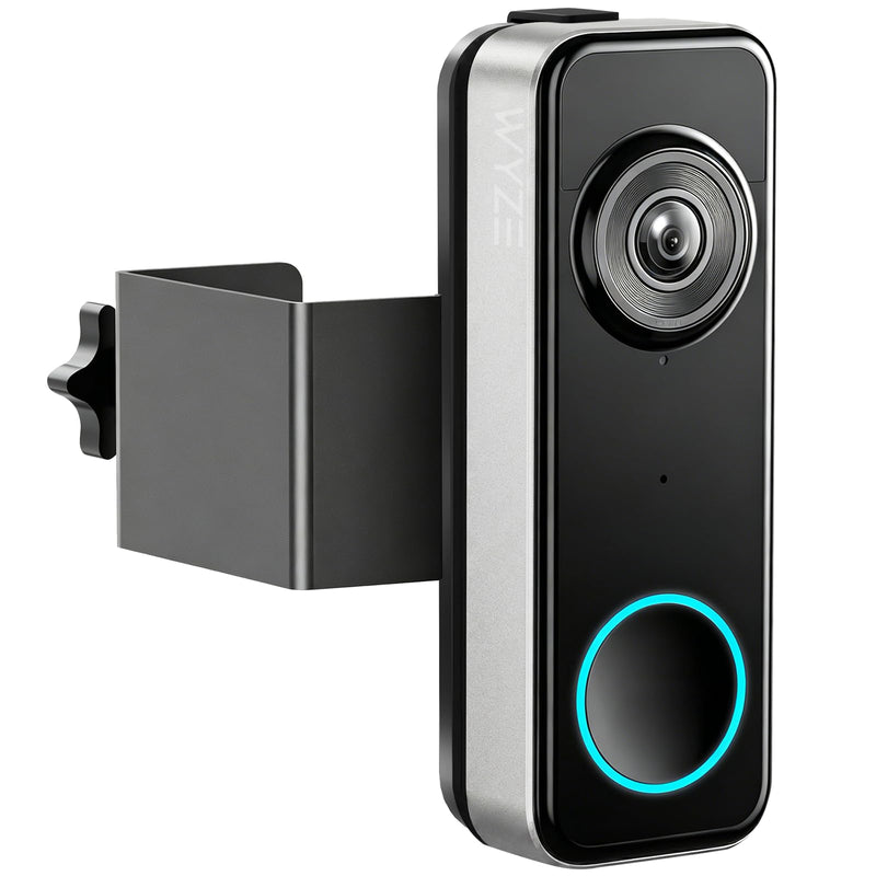 Anti-Theft Doorbell Mount for Wyze Doorbell Camera, No Drill Video Doorbell Mount Adjustable Mounting Bracket for Wyze Duo Cam Video Doorbell, Fully Metal Door Camera Mount for Home Apartment Rentals