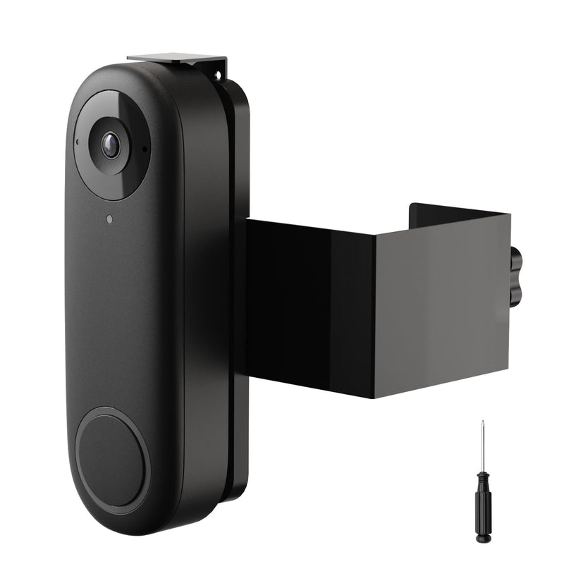 Anti-Theft Video Doorbell Mount Compatible with Reolink/Orbitell Doorbell | No-Drill Adjustable Door Mount Bracket, No Block Motion Sensor Doorbell Holder for Apartment Home Office Rentals