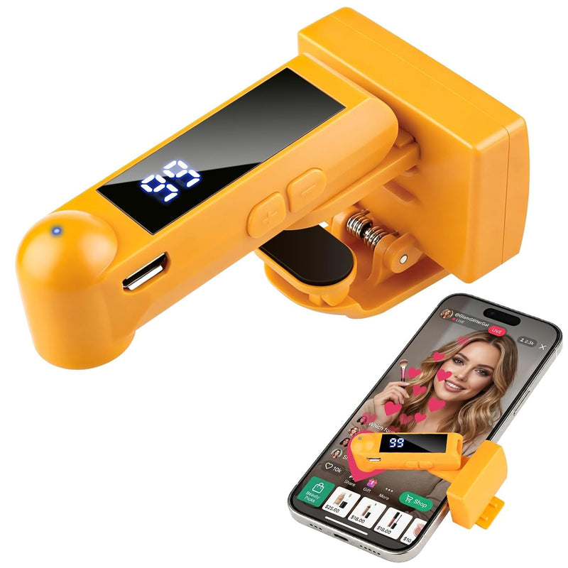 Keledz Recharge Auto Clicker for TikTok,iPhone iPad Apps,Game,Live(Orange) | 107 Adjustable Speeds,Fast Click Simulation Finger Continuous Click