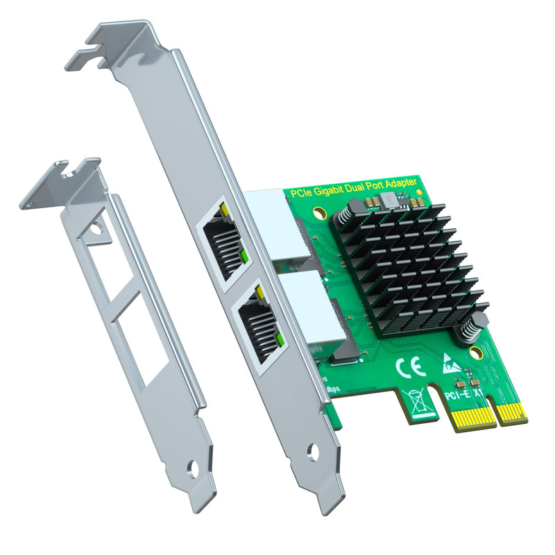 GLOTRENDS LE8102H 2-Port RJ45 Gigabit Network Card for Soft Router, NAS Link Aggregation, Network Isolation, etc