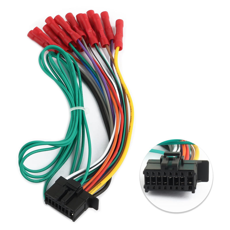 16-Pin Car Radio Wiring Harness,Automotive Stereo Wiring Harness for Connecting Stereo to Car Electrical System,Wirings Harnesses Compatible with Pioneer DEH AVH AVIC MVH FH SPH