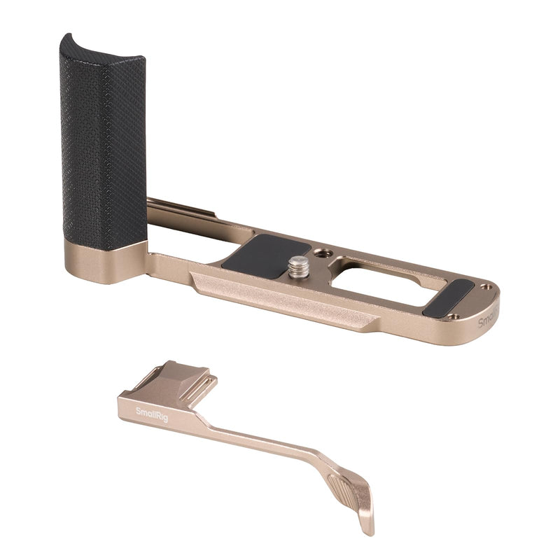 SMALLRIG L-Shaped Handle for Panasonic LUMIX L10, Thumb Grip with Hot Shoe Mount, Ergonomic Side Grip, Quick Release Plate for Arca, Compatible with Tripods (Titanium) - 6136 Titanium