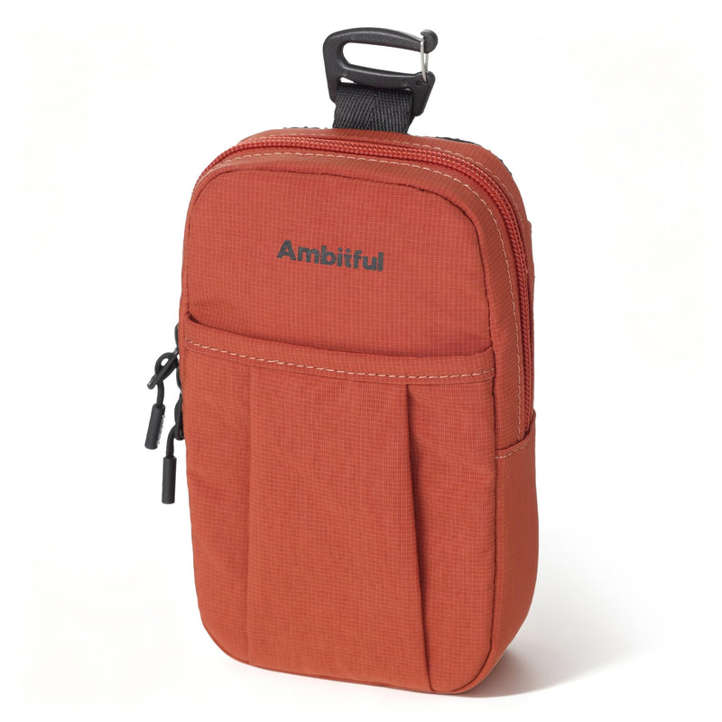 AMBITFUL Backpack Shoulder Strap Pouch - Smartphone Strap Pack,Orange | 3.94 x 1.57 x 7.09 inches, Waterproof Backpack Strap Pocket for Small Crossbody Bag for Sports Hiking Camping, Orange