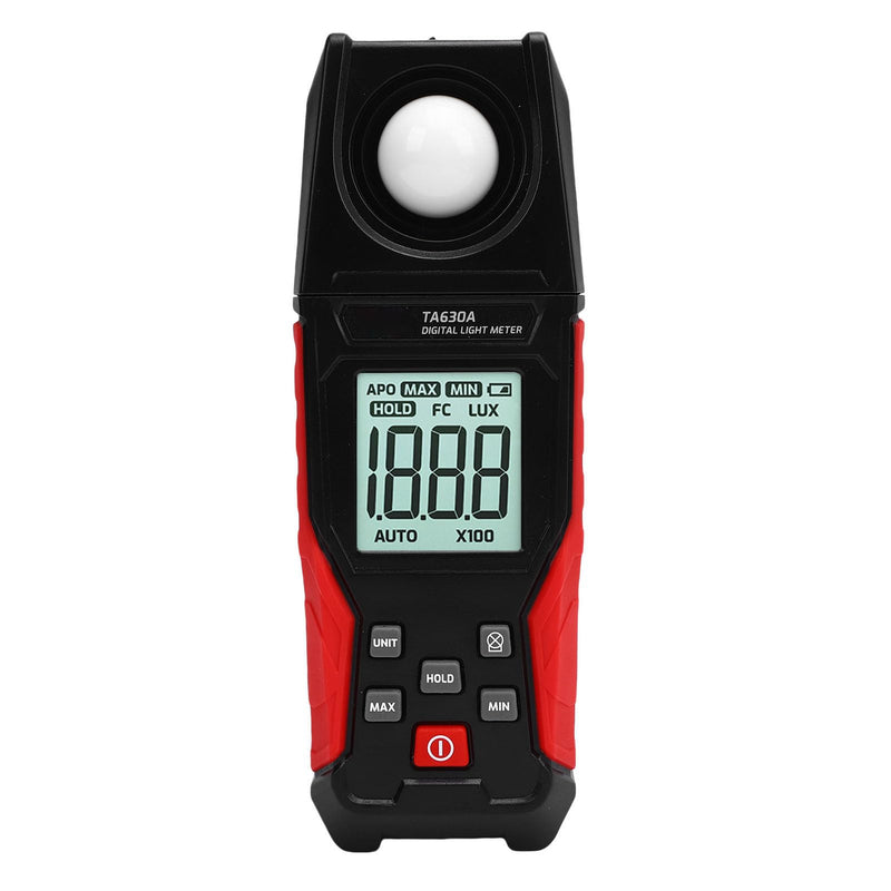 Generic Digital Illuminance Meter Light Meter Luxmeter 0.1 to 200000 Range with Rotatable Sensor and LCD for Plants Photography LED Lights Indoor Outdoor