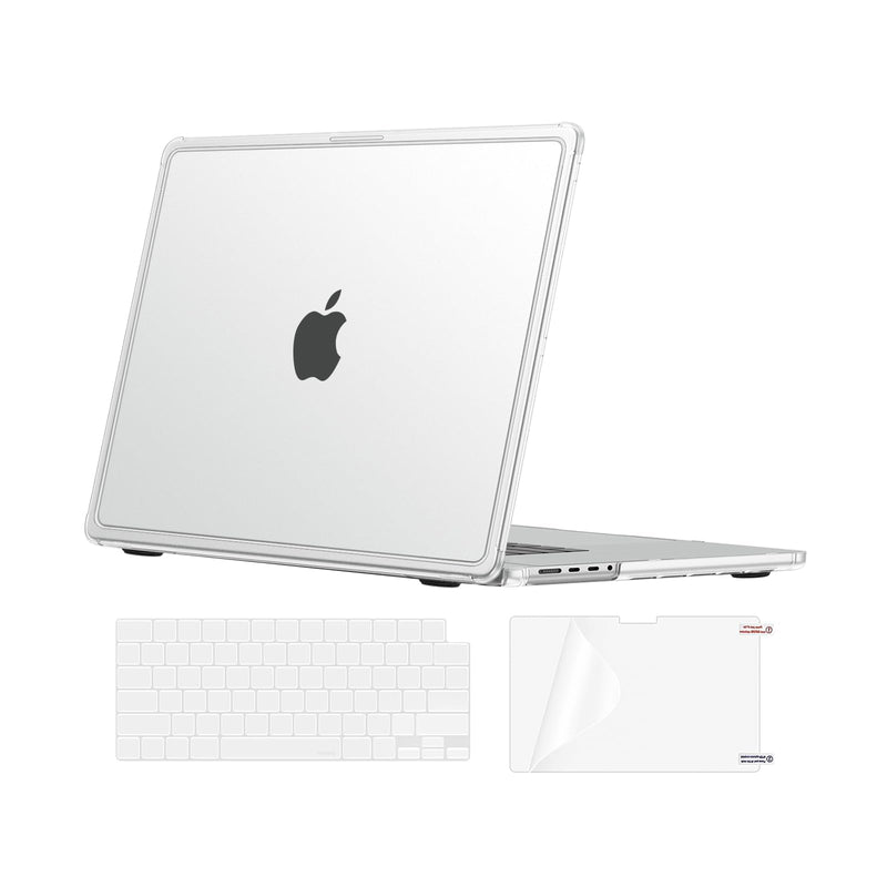 MOSISO Compatible with MacBook Pro 16 inch Case M5 M4 M3 M2 M1 2026-2021 | 3 in 1 Kit Reinforced Shock-Absorbing Hard Shell Case Cover for A3429 A3428 A3403 A3186 A2991 A2780 A2485, Matte Clear