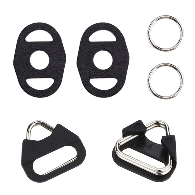 4pcs Stainless Steel Triangle & O Split Ring for Camera Strap, Riangle Split Hook for Belt Hook Lanyard Camera Shoulder Strap