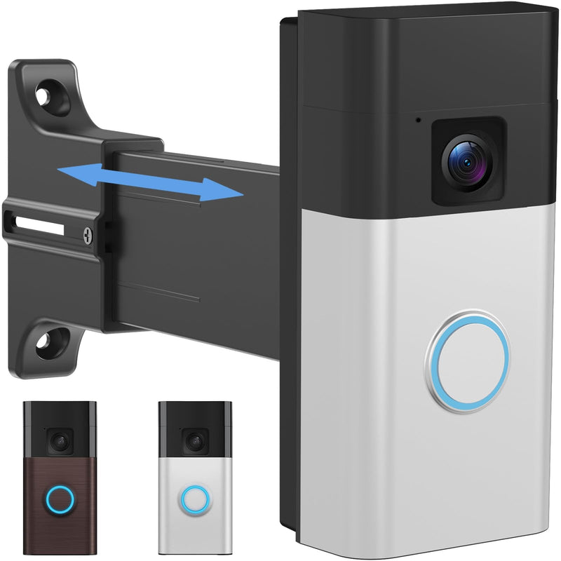 Adjustable 2" to 4.7" Doorbell Extender Mount for Ring (2nd Gen-2020 Release), Brick Mount Extension Doorbell Angle Mount, Brick Wall Mounting Bracket Holder Accessories for Wider View Ring doorbell mount