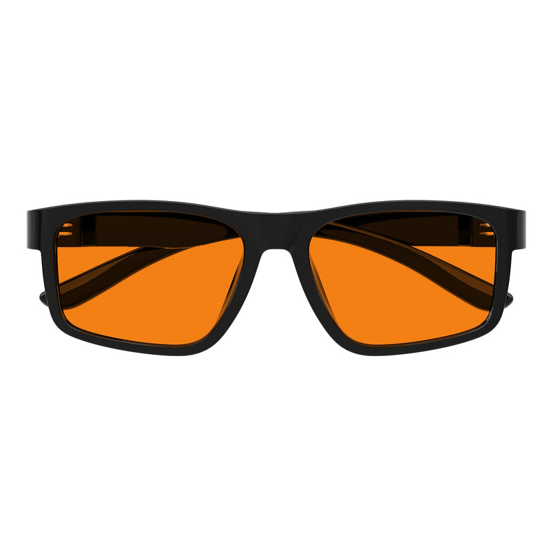 Eyekepper Amber Blue Light Blocking Glasses, Orange Tinted Lens Men Women | Green/Bluelight Blockers for Gaming/Sleep, Computer Screen Glare Blocker, Metalless Stylish Design, Screwless Spring Hinges Black