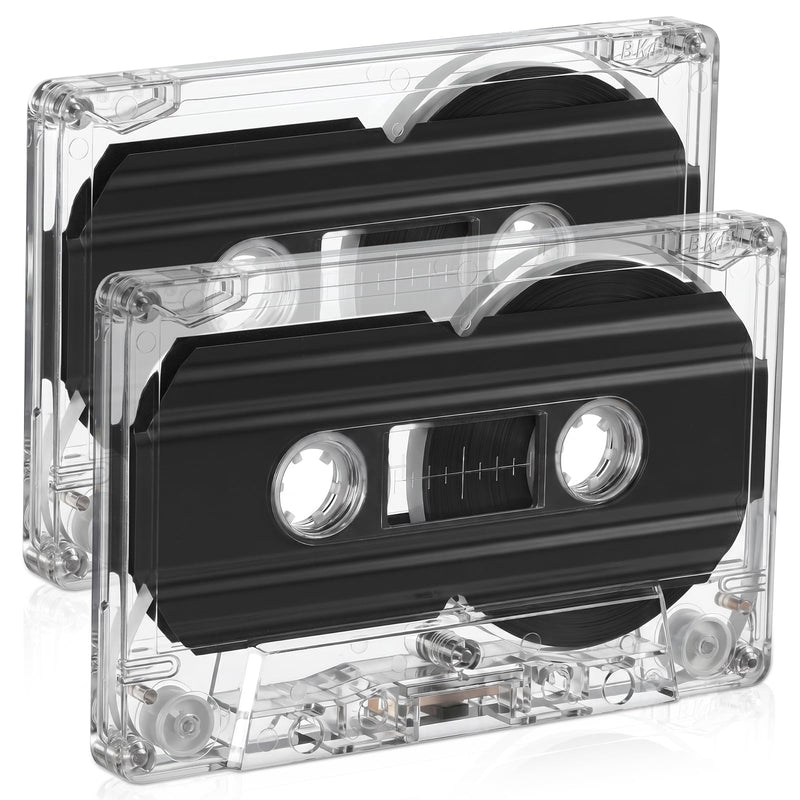 2 Pack Blank Cassette Tape, 90 Minutes Blank Audio Cassette Tape Dictating Audio Tapes Micro Tapes for Recording for Speech Music Recording Standard Low Noise