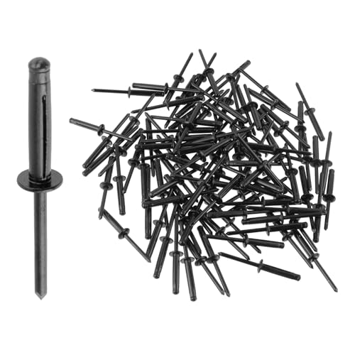 100 Pcs Aluminum Blind Pro Rivets 3/16x1 Inch, Black