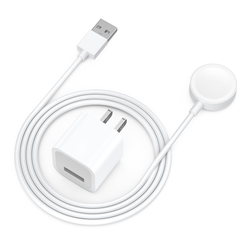 Watch Charger for Apple Watch Charger,Long 6.6FT iWatch Portable Wireless Fast Charging Cable Cord with USB Wall Charge Plug Adapter Block Compatible with Apple Watch Series 10/9/8/7/SE/6/5/4/3/2