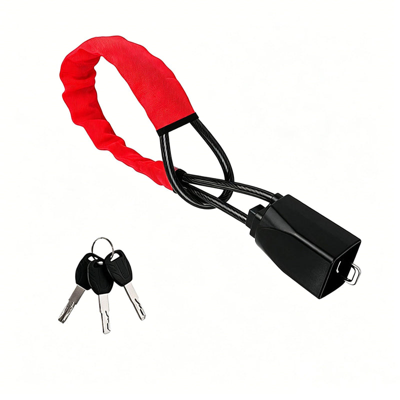 Car Anti Theft Device,Steering Wheel Seat Belt Lock,17-Inch Universal Anti-Theft Device for Cars, SUVs, Trucks, Golf Carts | Compact, Lightweight Security Bar (Red) Red
