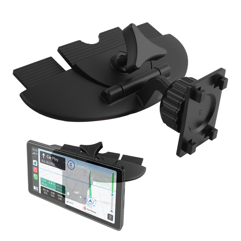 CD Slot Mount for Carplay Screen 360° Rotatable,Anti-Vibration CD Mount for Carplay Screen GPS Display Holder,Portable Carplays CDs Mounts Fit 7"-10.5" Screens Car Accessories