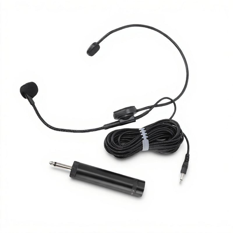 Wired Headset Microphone for Amplifier Teacher Presenter | HiFi Sound Flexible Adjustable Head Mounted Mic with 3.5mm Jack, Lightweight Ergonomic Headset Mic for Singing Speech