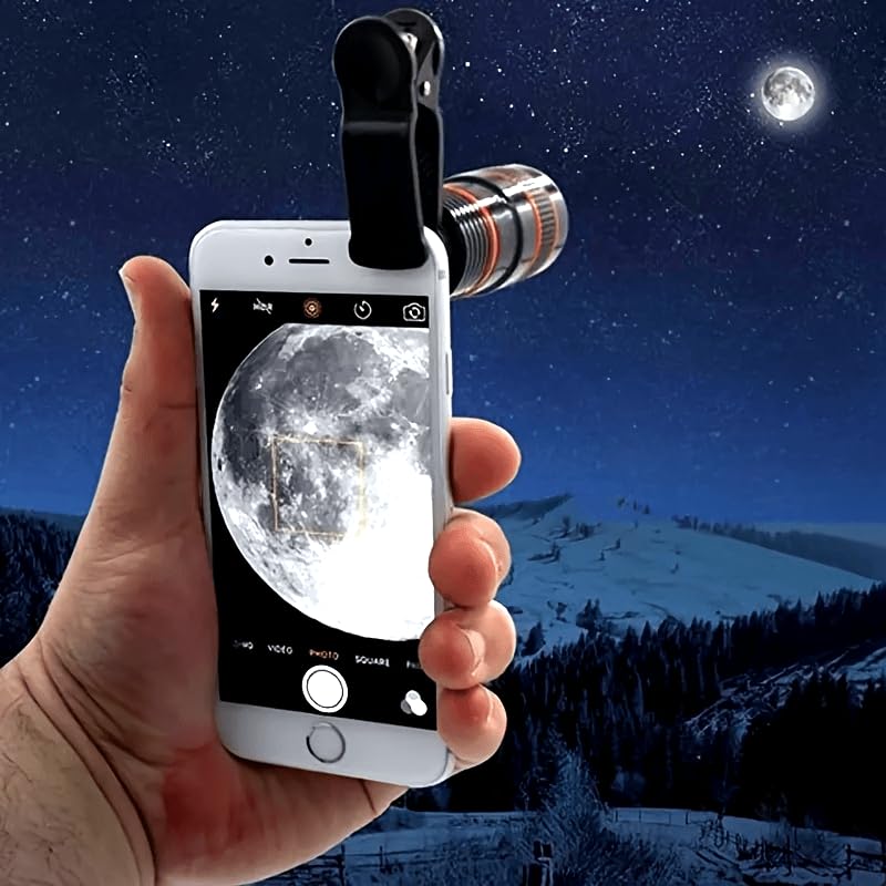 1pc 8X Zoom Lens for Smartphones, PVC Clip-On Camera Lens with Special Effects, Universal Phone Photography Accessory, No App Required Easy Clip Design