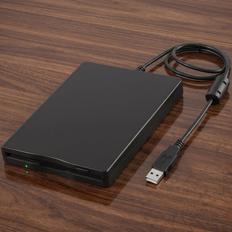 Portable Floppy Disk Drive Reader, 3.5 inch 1.44mb with External USB, Floppy Disk Drive for PC, Laptop and Desktop, Plug & Play