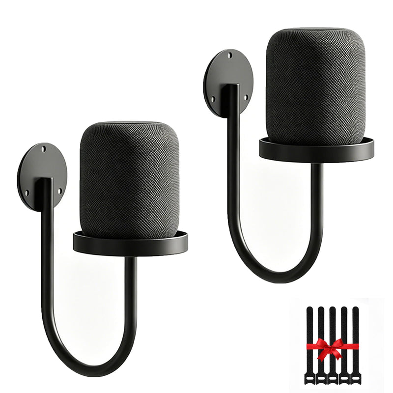 DAWASAPAT Small Speaker Wall Mount Holder Pair for Samsung, Roku, Sony, JBL, Vizio, LG and More Rear Speakers Save Space, 6.1" x 6.1" Speaker Mounts Easy to Install for Home Theater Surround Sound