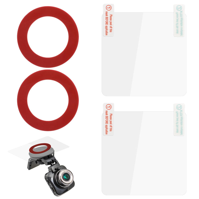 Round Double Sided Adhesive Pads and Electrostatic Stickers for Dash Cam Mount, Car Windshield