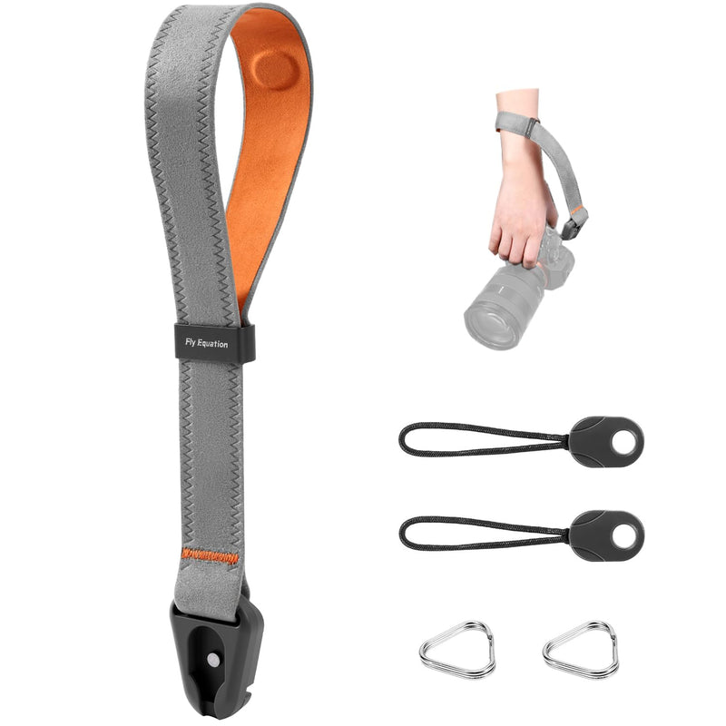 Camera Wrist Strap, Quick Release Hand Strap, Adjust Tightness for Sony Nikon Canon DSLR, 130lb Load Capacity Grey