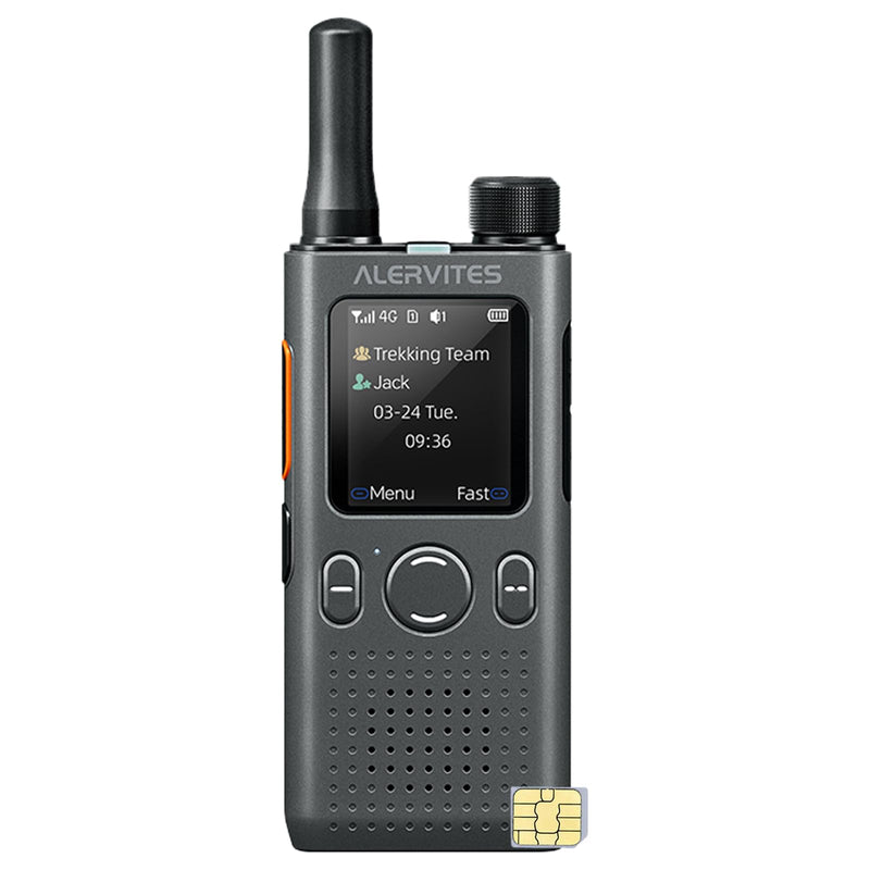 PoC Radio Walkie Talkies Long Range PoC-AT1 Handheld 2 Way Radio | PoC Radio 4G LTE with APP, Push to Talk Over Cellular Long Distance for Hiking and Family Outdoor