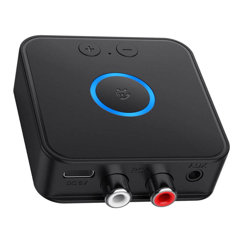 Bluetooth 6.0 Transmitter Receiver for TV to Wireless Headphones/Speaker, Bluetooth Adapter for TV/AUX/RCA Audio Inputs, Plug n Play, Audio Transmitter Adapter for Home Stereo