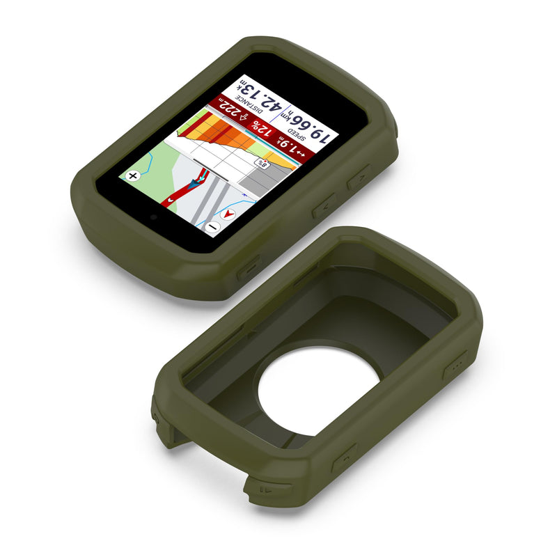 Portable Electronic Device Cover for Garmin Edge 850 / Edge 550, Silicone Protective Case with Anti-Slip Design (Moss Green) Moss Green