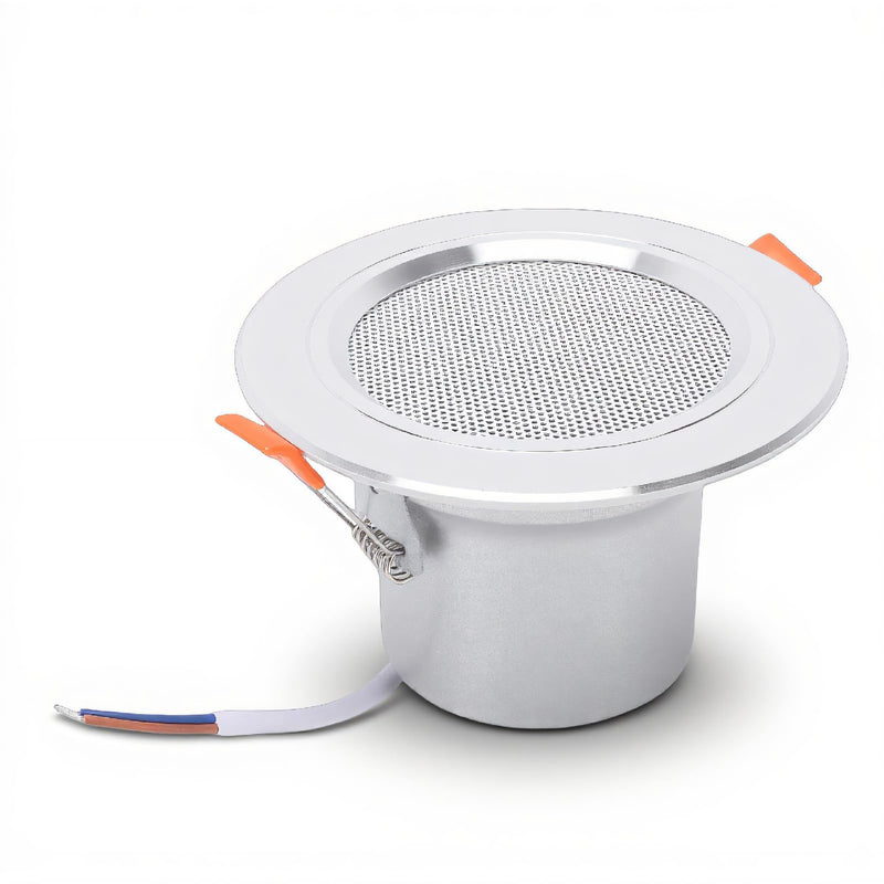 Round Ceiling Speaker 3 Inch 10-12W | Clear Sound Aluminum Alloy Spring Clip Design for Home Theater Commercial Background Music