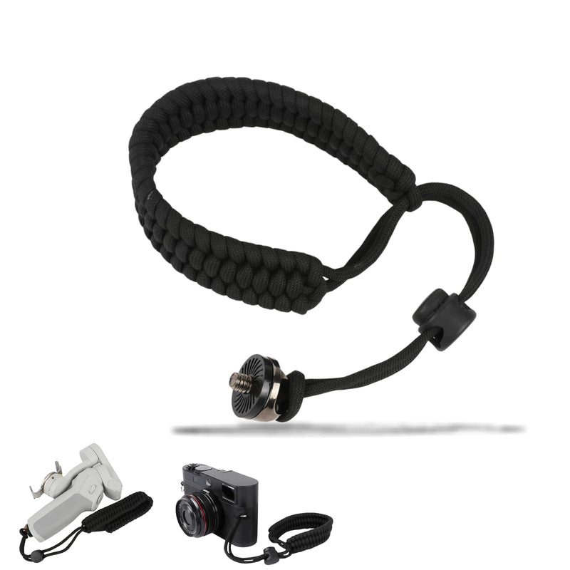 Btolin Camera Wrist Strap 1/4" Screw Quick Release, Adjustable Nylon Anti-Drop Tether for DSLR Mirrorless Action Camera Gimbal Selfie Stick 360, Lightweight 33g with Cushion Pad
