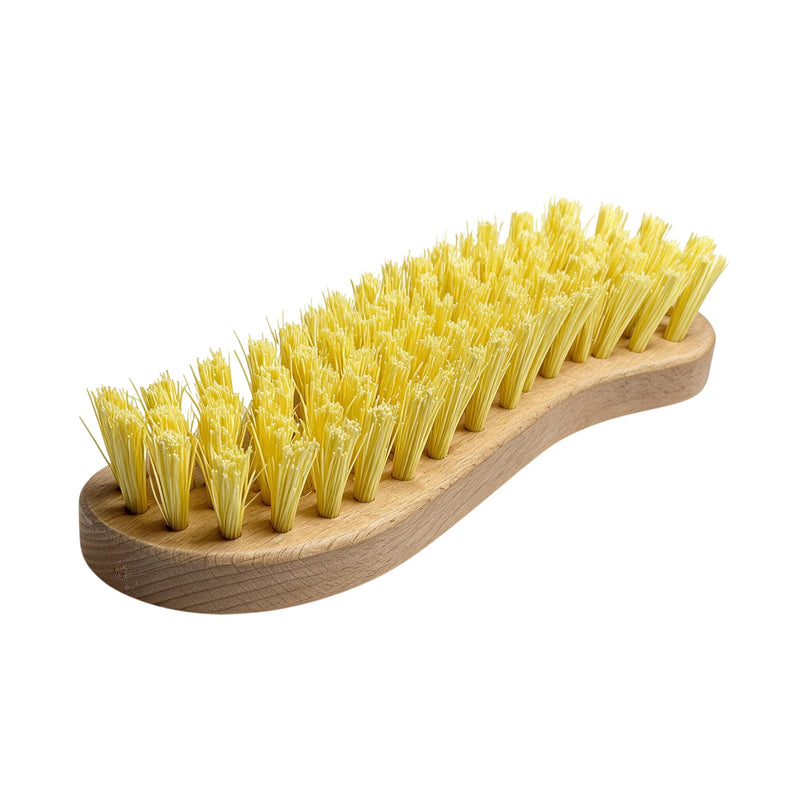 Stiff Bristle Nylon Scrub Brush – Heavy Duty Wooden Scrub Brush for Concrete, Tile, Grout, Patio Furniture, Outdoor Cushions, Entry Mats and Mud Cleaning