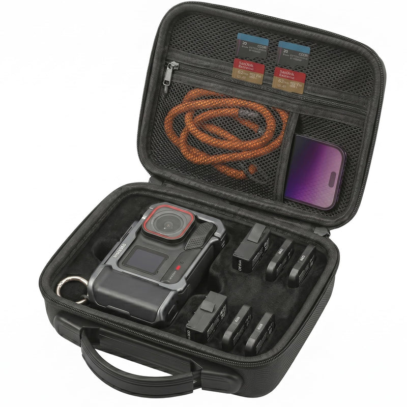Carrying Case for Insta360 Ace Pro & Ace Pro 2, Hard Shell Camera Travel Case with EVA Molded Interior, Protective Storage Bag Fits Camera, Batteries, SD Cards & Cable