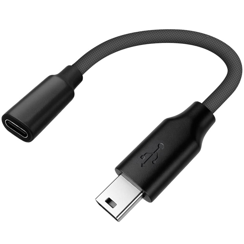 USB-C to Mini USB Adapter for TI 84 Plus CE/C Silver Edition, Braided Data Cable for Texas Instruments Calculators TI-Nspire CX/CX CAS/CX II/CX II CAS, TI-89 Titanium, TI-83/85