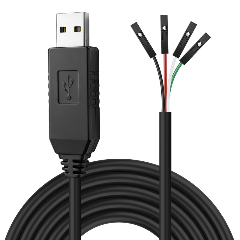 XMSJSIY USB to TTL Serial Cable USB Type-A FTDI to 4pin TTL UART Module Data Download Cable Serial Converter Adapter Compatible with Windows - 1M / 3.28FT