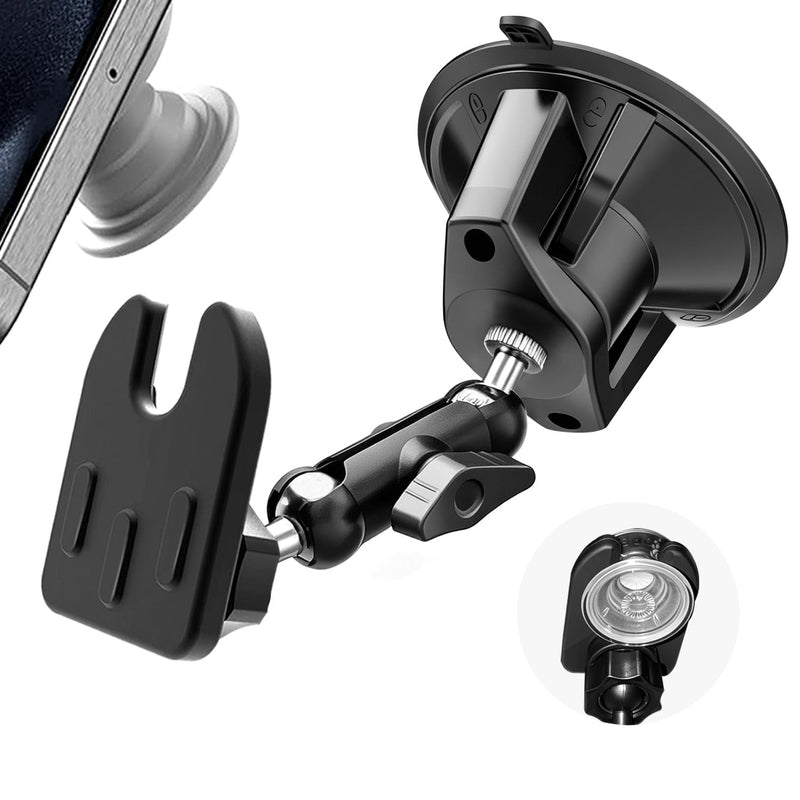Car Phone Holder for Pop Socket, Suction Cup Car Phone Mount for PopSocket | Suction Cup Windshield Window, Cell Phone Car Mount Compatible with PopSockets, Pop Grips