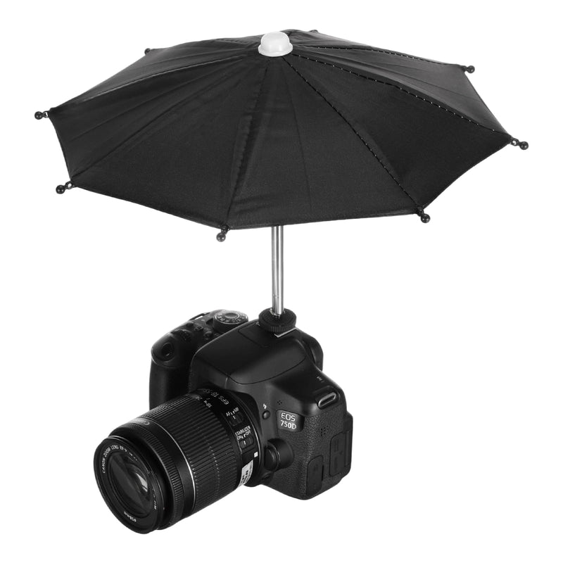Generic Camera Umbrella, 2 Pack 10.6 Inch Sunshade Camera Hot Shoe Umbrella Rain Cover Protectors for Nikon, Black