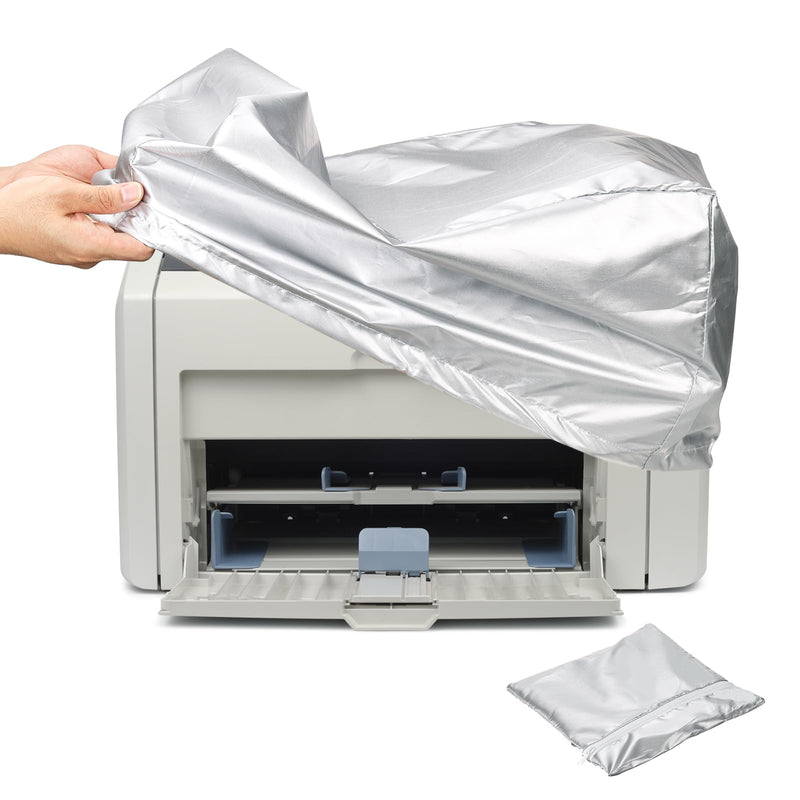 Generic 19.69 Inch Printer Dust Cover Case, 1Pcs Water Proof Static Free Polyester Protective Covers Jacket for Various Printers or Copiers, Silver