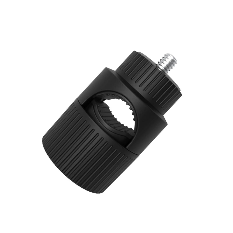Plastics Round Tube Clamp with 1/4 Inch Screw for Camera Phone Mount Tripods Stand 12mm to 23mm Diameter Plastics Pipe Clamp Base Black Color