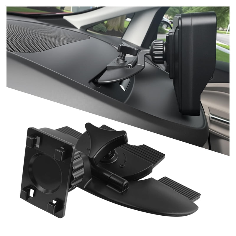 360° Rotatable CD Slot Mount for Carplay Screen,Non-Slip CD Mount | for Carplay Screen GPS Display,7"-10.5" Display Carplays CDs Mounts Car Accessories for Cars,SUVs