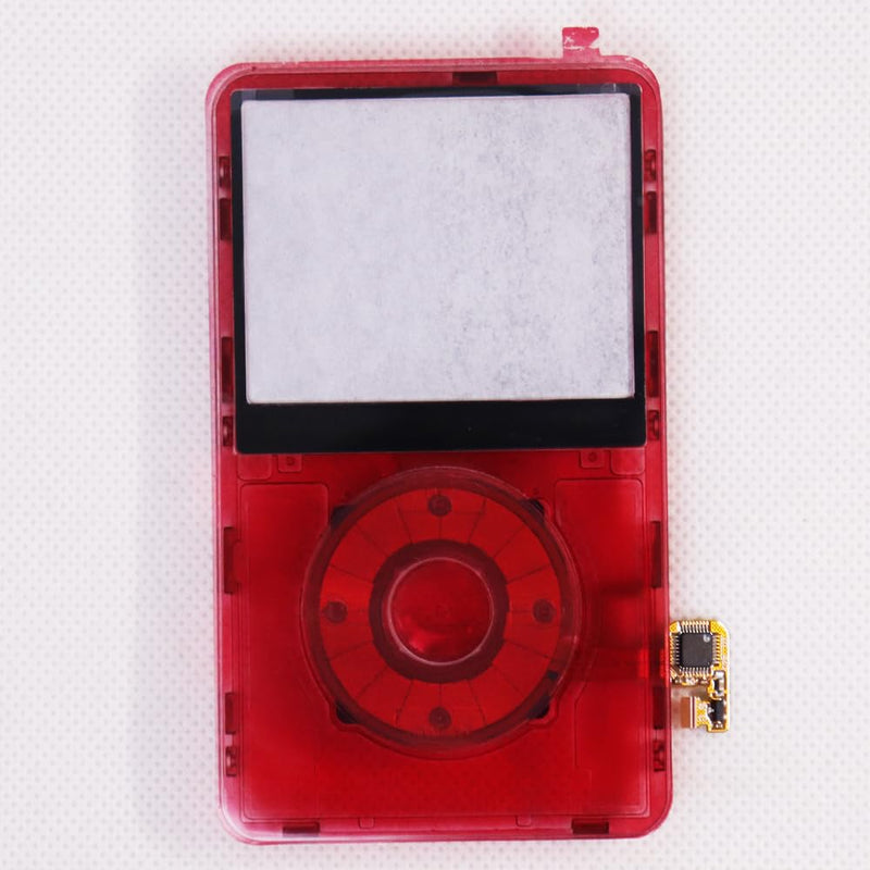 Clear red faceplate with clickwheel with Button Key for iPod Video 5th gen 30GB 60GB 5.5th gen 30GB 80GB Plastic housing case