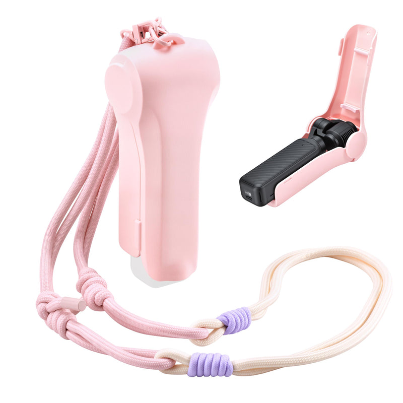 Osmo Pocket 4/3 Protective Case with Lanyard & Wrist Strap, Pink | Portable ABS Hard Shell Cover, Storage 3 Filter CPL/ND/Wide Angle Lens, Impact-resistant Gimbal & Screen Protection