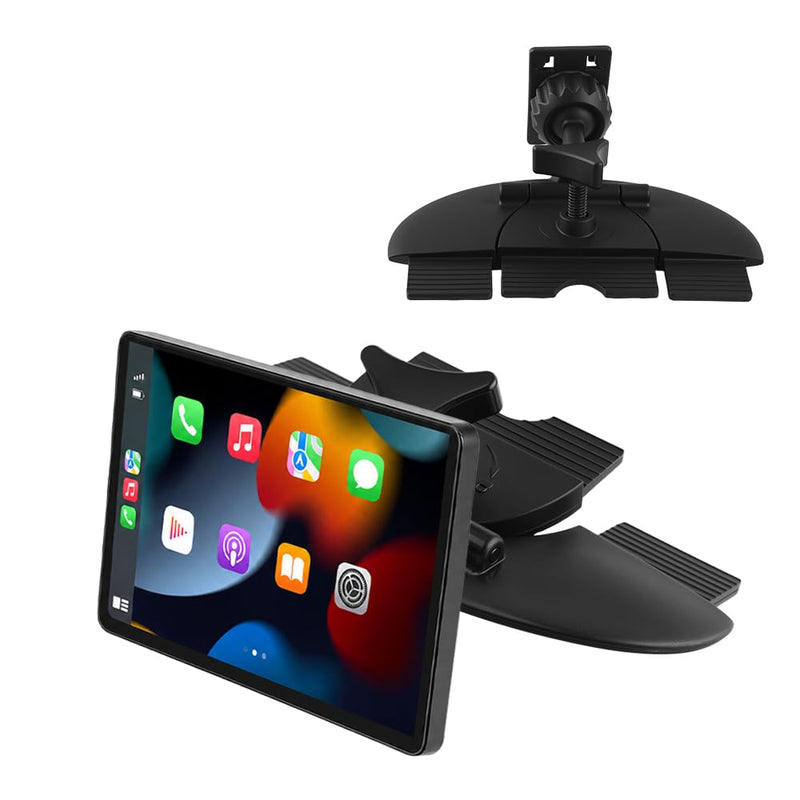 2026 New CD Slot Mount for Carplay Screen,Upgraded CD Mount for Carplay Screen GPS Display with 360° Adjustable,Non-Slip Carplays CDs Mounts Car Accessories for 7"-10.5" Display | 360° adjustable angle，Durable nylon material，Universal compatibility，Eas...