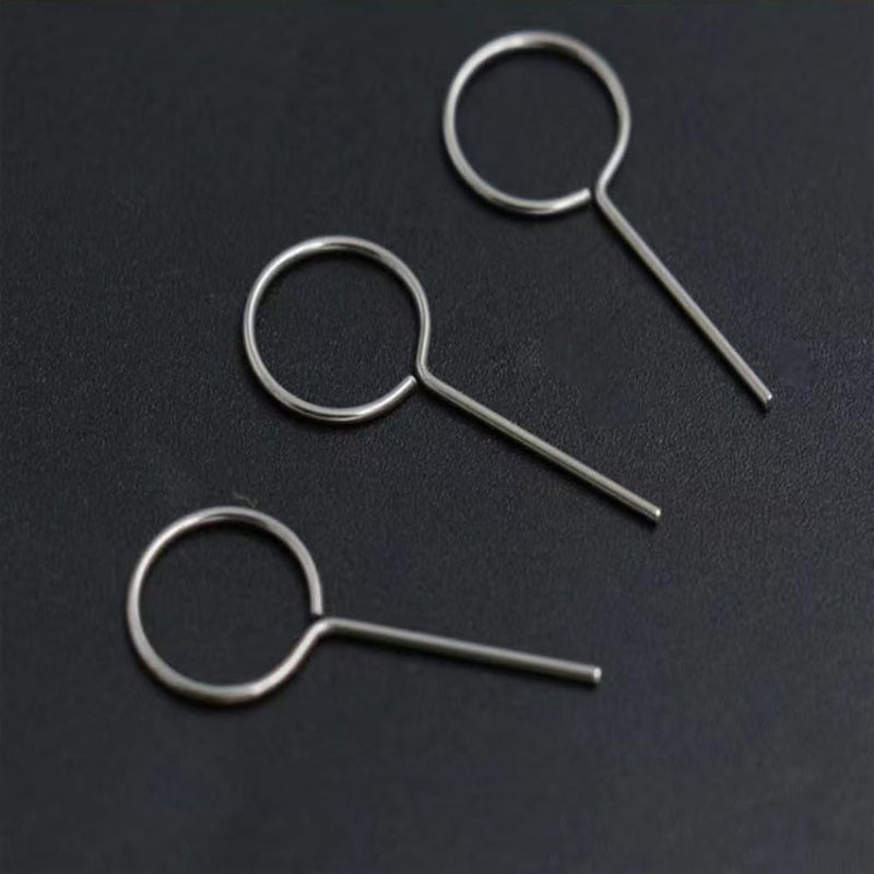 50Pcs Universal Metal SIM Card Ejector Tool Portable Phone Needle Removal Opener Compatible with All Smartphones Daily Phone Repair Accessories