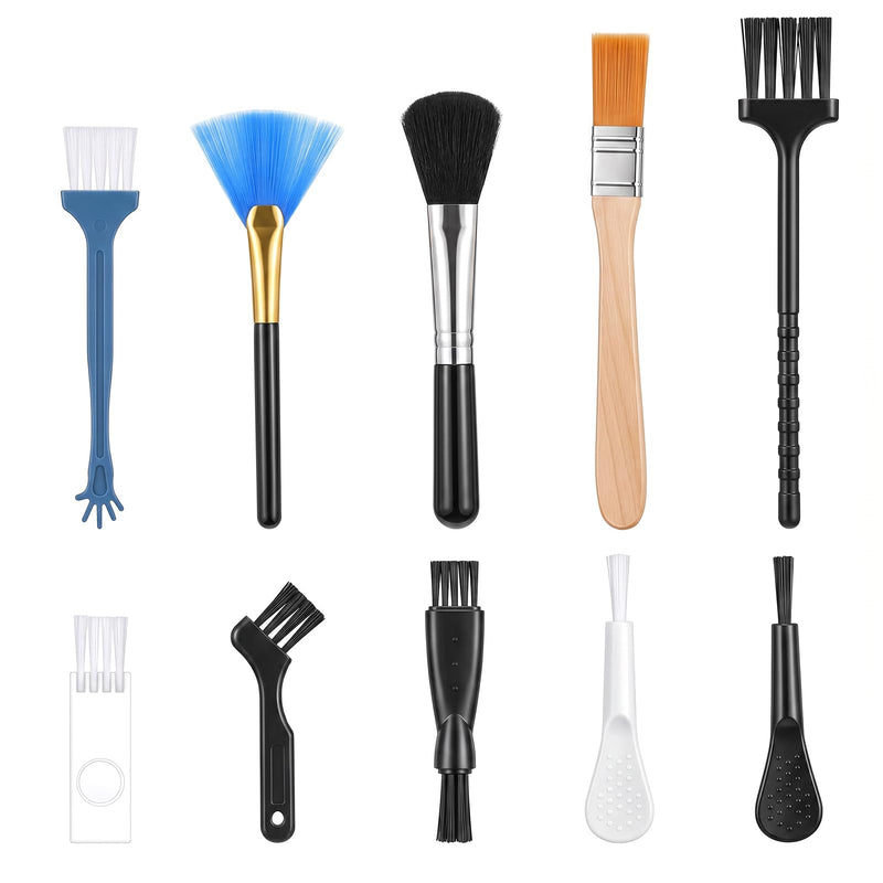 Anti Static Brush Keyboard Cleaning Set, 10Pcs Nylon Mini Brushes for Electronics Dust Removal, Small Cleaning Brushes for Computer Laptop PC
