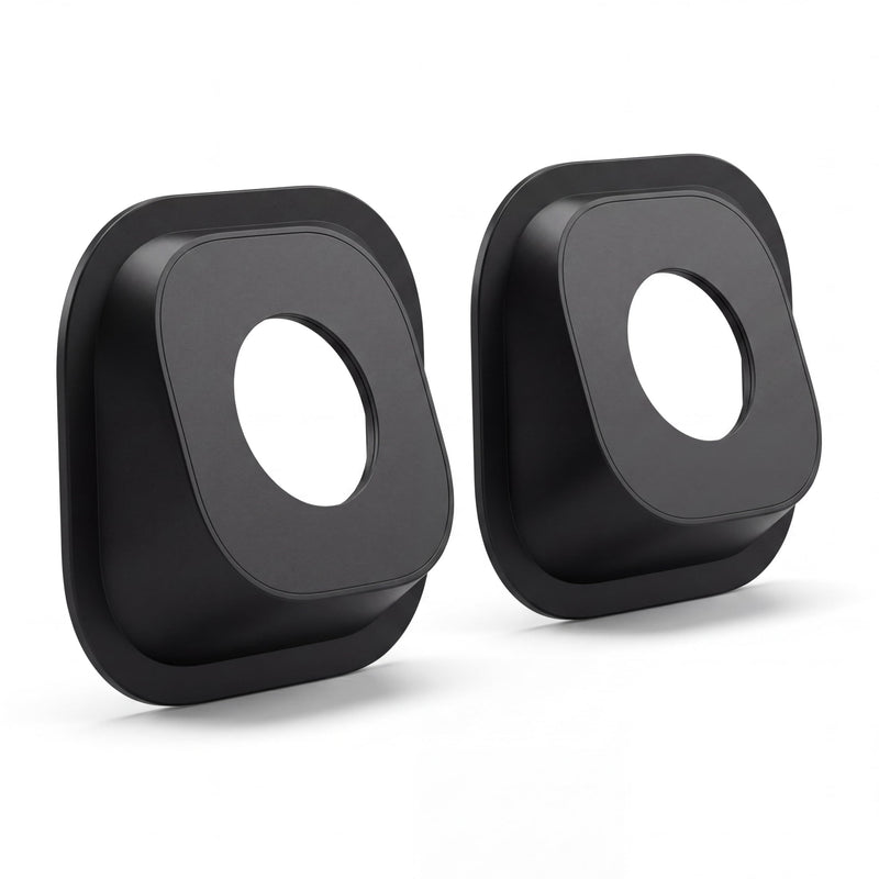 2 Pack Angled Window Camera Mount, 18° Angle Adapter for Most Magnetic Window Security Cameras Viewing Through Glass, Adhesive Glass Mount, 30mm Lens Opening