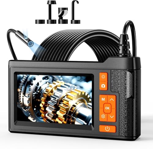 Dual Lens Borescope Inspection Camera, 4.3" HD Screen 1080P Photo Video 4.3'' Dual Lens 16.4FT