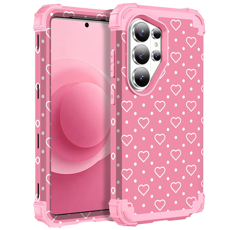 Hocase for Samsung Galaxy S26 Ultra Case, Hearts/Polka Dots For Samsung Galaxy S26 Ultra 2026