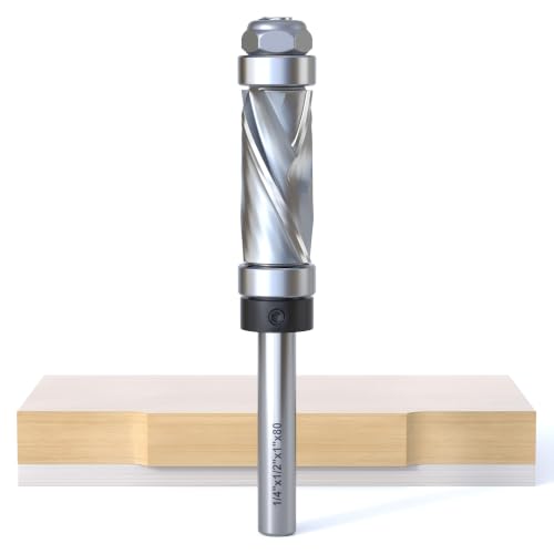 Pattern Flush Trim Router Bit, 1/4" Shank Top & Bottom Bearing Top & Bottom Bearing | 1/4"S*1/2"CD*1"CL