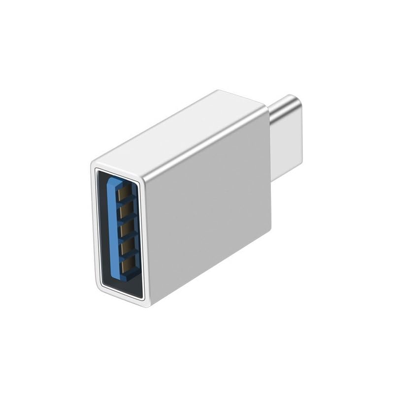 USB C to USB Adapter 1 Pack,USBC Male to USBA 2.0 Female Adapter,Type C Thunderbolt 4 OTG Converter for Apple MacBook Pro,Mac Book,iPad,Microsoft Surface Go,Samsung Galaxy S26,iPhone 17 17e(Silver)