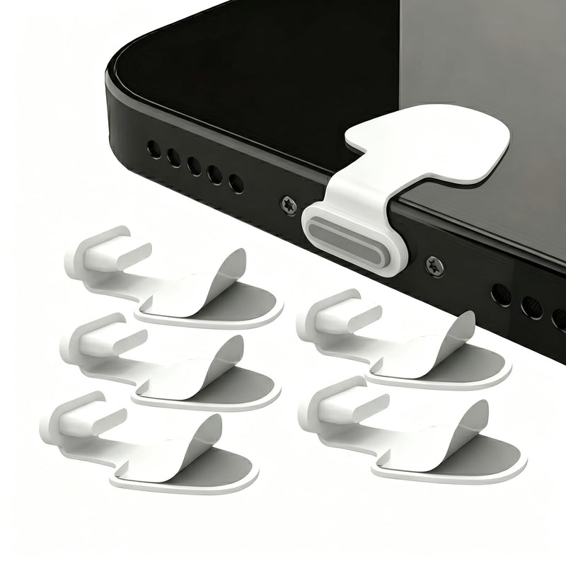 USB Dust Plug Charm Type C-Dustproof Plug, Dust Cover Port Plug Protection Compatible with All Smartphones and Tablets 5 transparent pieces