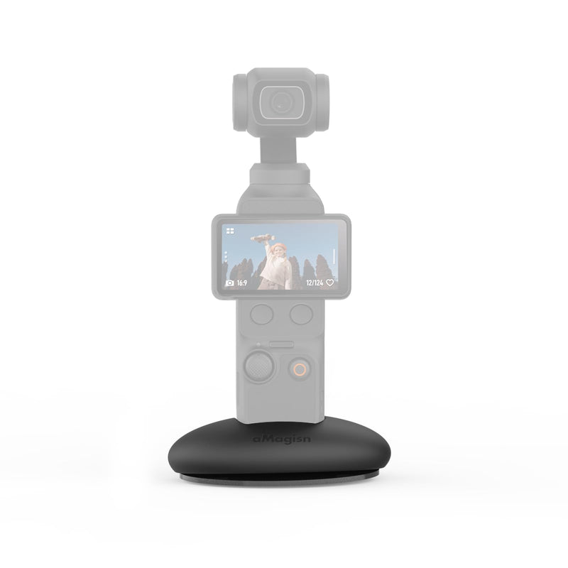 All-in-One Protective Kit for DJI Osmo Pocket 4, Silicone Stand Base with 2 Pack Tempered Glass Screen & Lens Protector and Hard Gimbal Protective Case for Travel, Daily Volgs